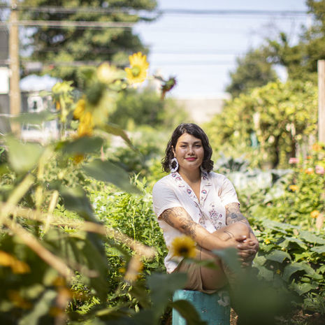 Cesali Morales, business manager at Norris Square Neighborhood Project, at Las Parcelas