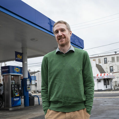 Gary Scales standing outside of a Sunoco gas station in Philadelphia