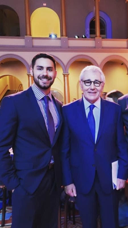 image of Marc Malinger with Chuck Hagel