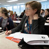 students sitting in a public policy class at Temple Center City campus