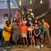 barbara Ferman and UCC participants taking a picture ont he steps 