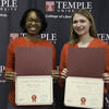 image of Ajima and Erica at 2019 baccalaureate ceremony