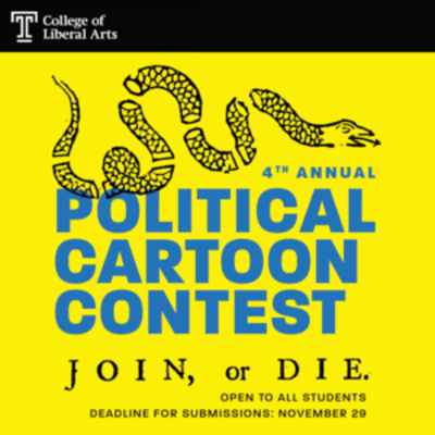 Fourth Annual Political Cartoon Contest Flyer