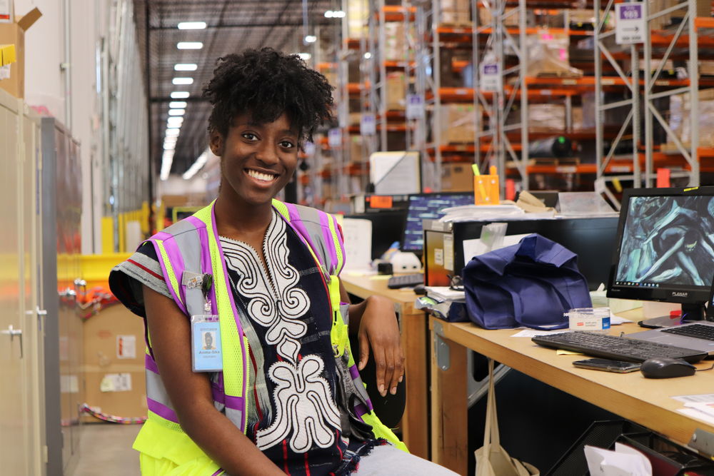 image of Amma Sika Adomako at her Amazon internship