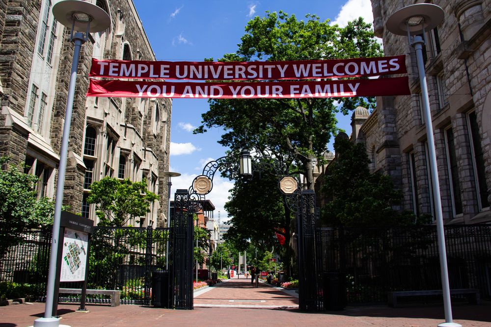 image of TU Welcome banner on Polett Walk