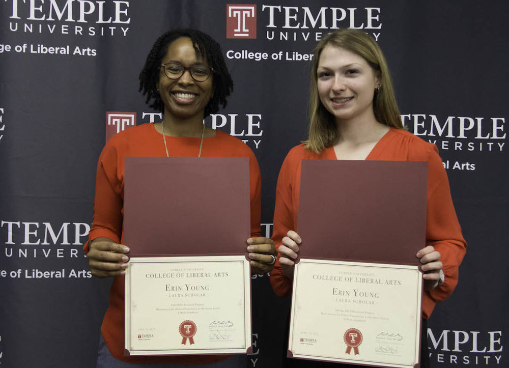 image of Ajima and Erica at 2019 baccalaureate ceremony