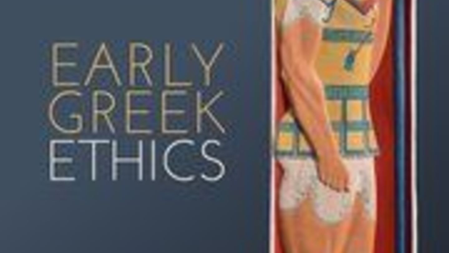 Cover of Professor David Wolfsdorf's edited volume of Early Greek Ethics