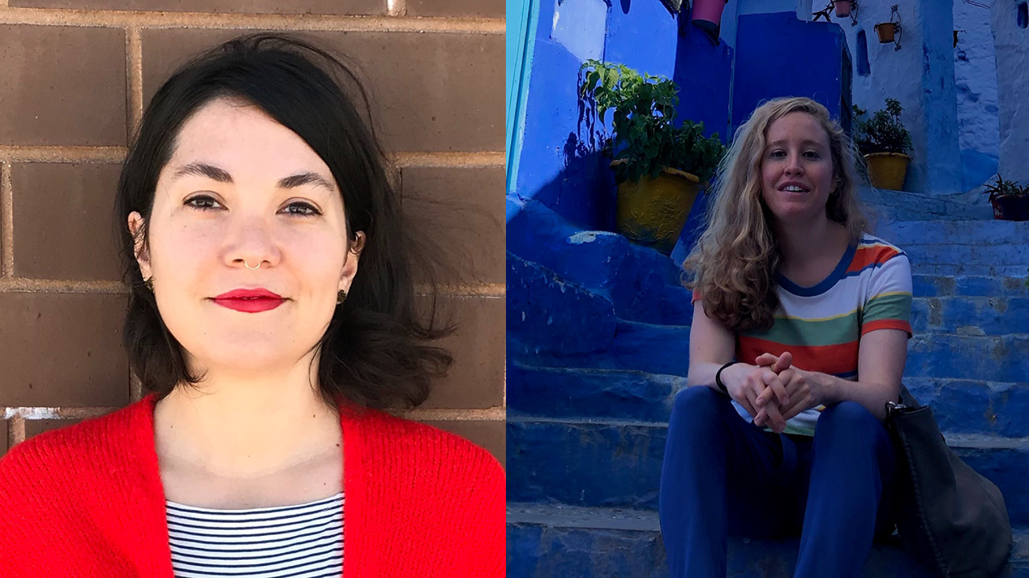 PhD alumnae Caroline Tynan and Jess Bird